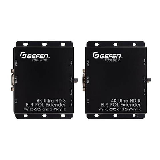 Gefen GTB-UHD2IRS-ELRPOL-BLK User Manual