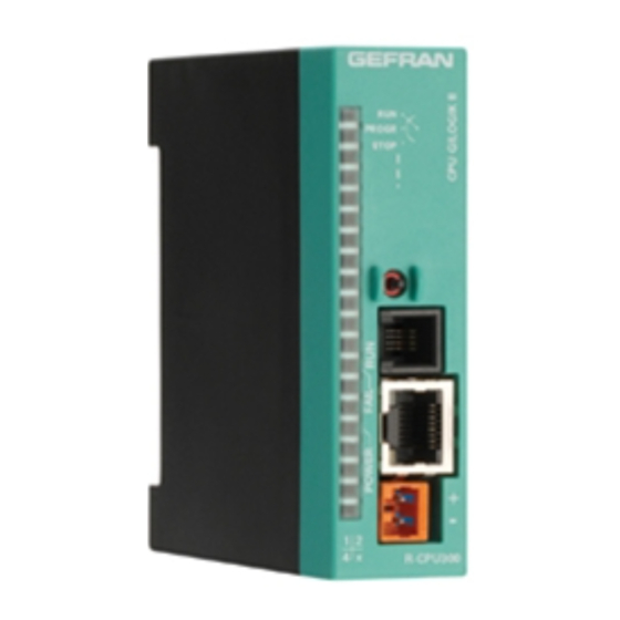 gefran R-CPU300 Installation And Operation Manual