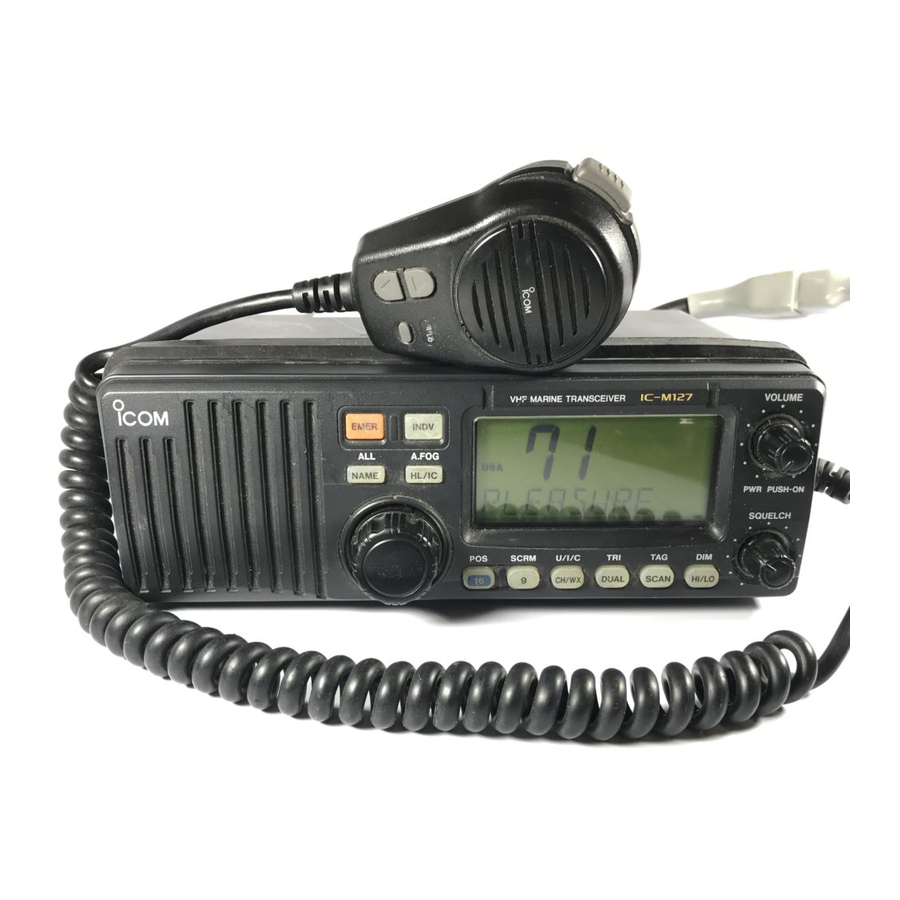Icom IC-M127 Instruction Manual