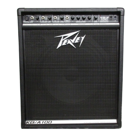 Peavey KB/A 100 Operating Manual