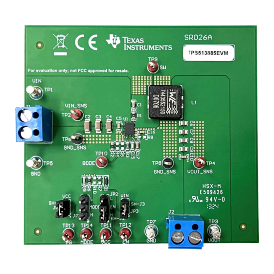 Texas Instruments TPS513885EVM User Manual