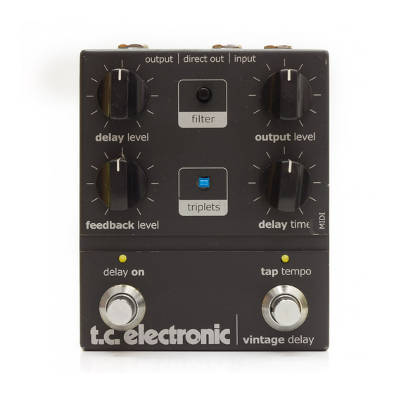 TC Electronic Vintage Pedals User Manual