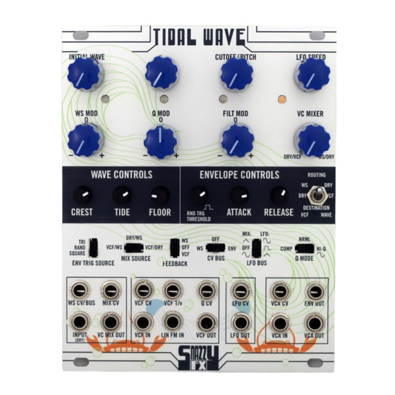 Snazzy FX TIDAL WAVE Manuals