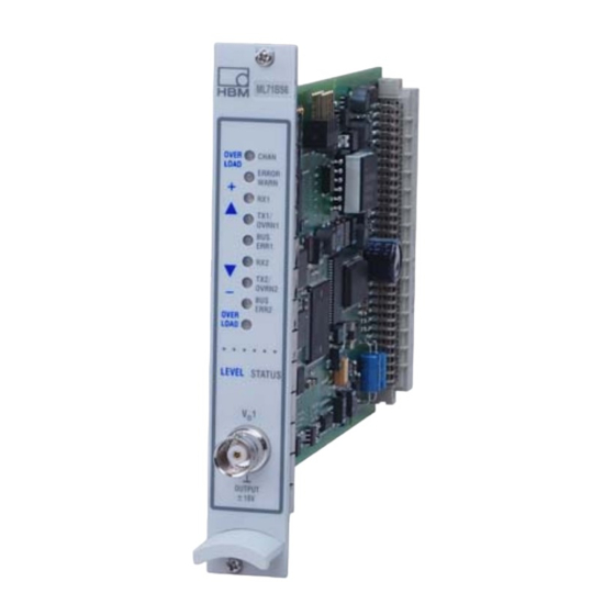 HBM ML71BS6 Operating Manual