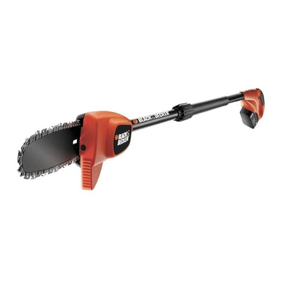 Black & Decker GPC1800P Cordless Pole Saw Manuals