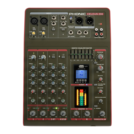 Phonic Celeus 200 User Manual