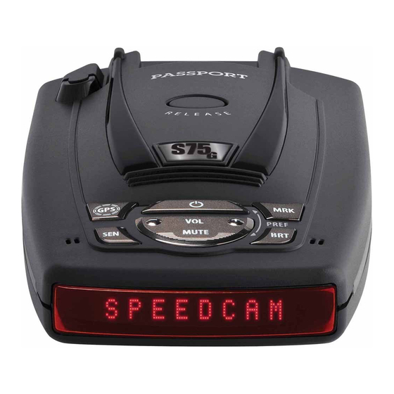 Escort PASSPORT S75G Quick Reference