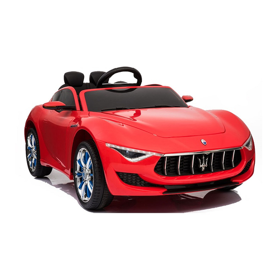 BCP Maserati Alfieri Ride-On Instruction Manual