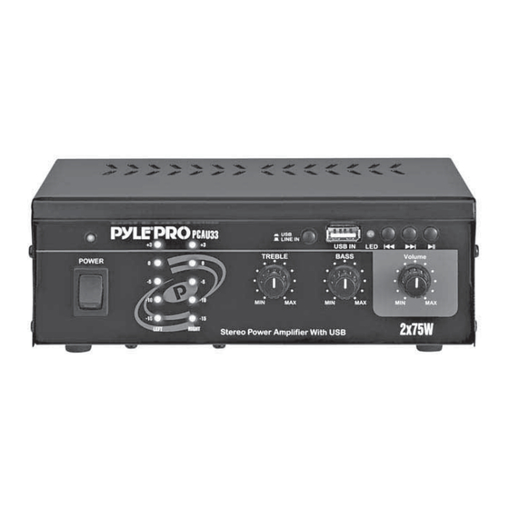 Pyle Pro PCAU33 User Manual