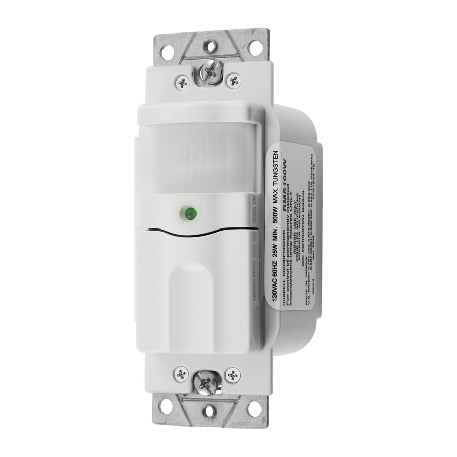 Hubbell homeSELECT RMS100 Installation Instructions Manual