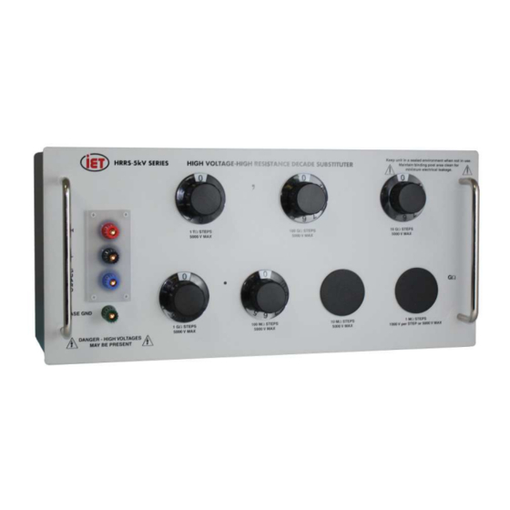 iET HRRS Series User And Service Manual