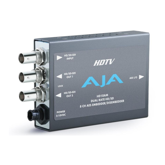 AJA HD10AM Installation & Operation Manual