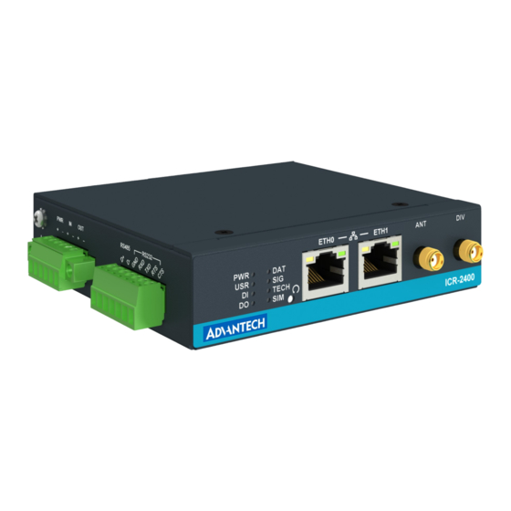 Advantech ICR-2031 Start Manual