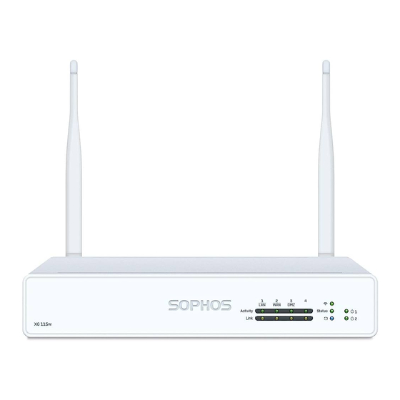 Sophos XG 115 Quick Start Manual