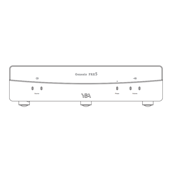 YBA DESIGN Genesis PRE5 Owner's Manual
