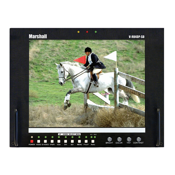 Marshall Electronics 8.4-inch TFT/LCD Monitor V-R84DP-SD User Manual