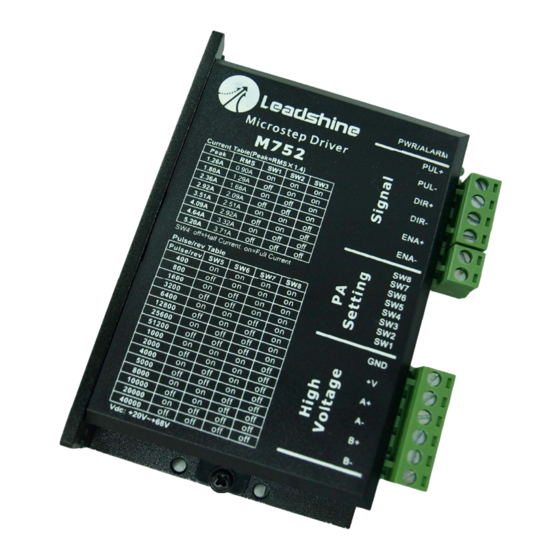 Leadshine Technology M752 Motor Driver Manuals