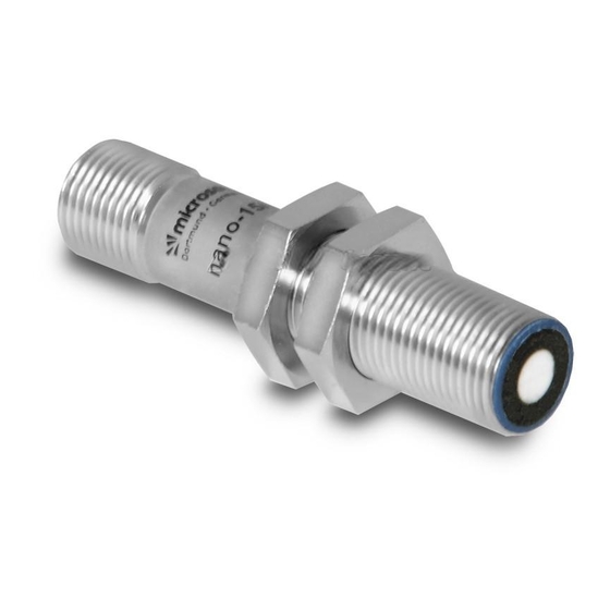 Microsonic nano-15/CI Operating Manual