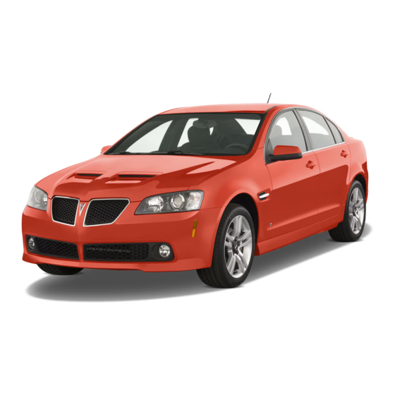 Pontiac 2009 G8 Getting To Know Manual