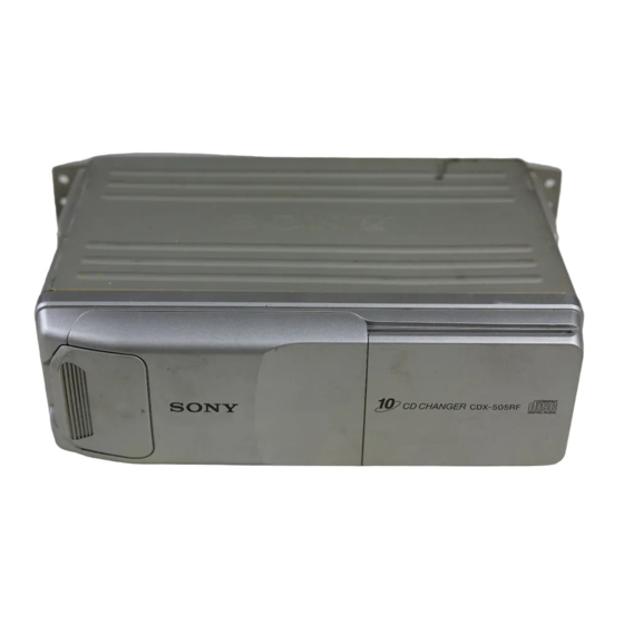 Sony CDX-505RF Operating Instructions Manual