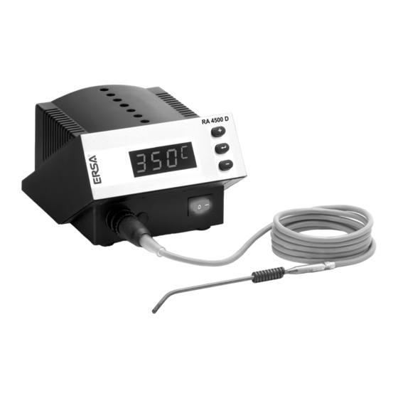 ersa RA 4500 D Operation Manual