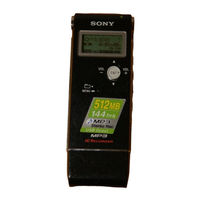 Sony ICD-UX70 - 1 GB Digital Voice Recorder Operating Instructions Manual