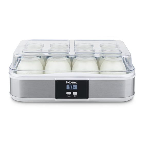 User Manuals: H.Koenig ely120 Yogurt Maker