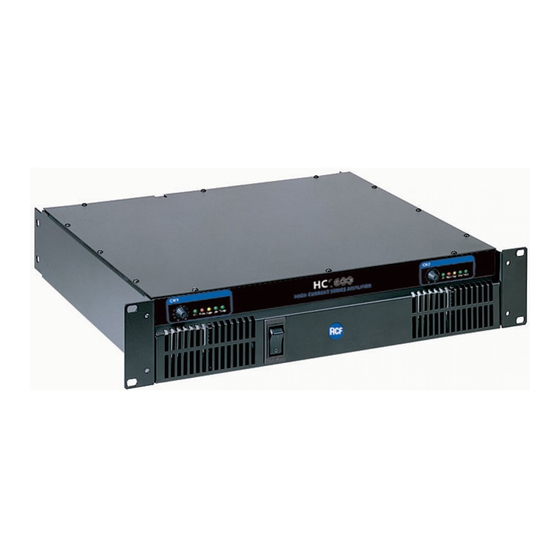 RCF HC1600 Installation And Operation Manual