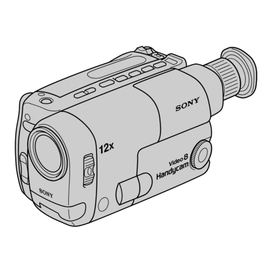 Sony Handycam Video 8 CCD-TRV11 Manuals