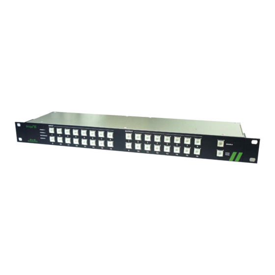 DIGITAL FORECAST Bridge RS16x16 Switcher Manuals