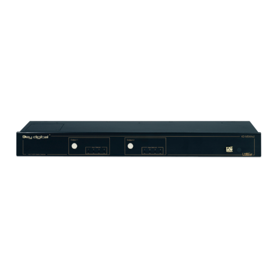 Key Digital KD-MSW4X2 Operating Instructions Manual