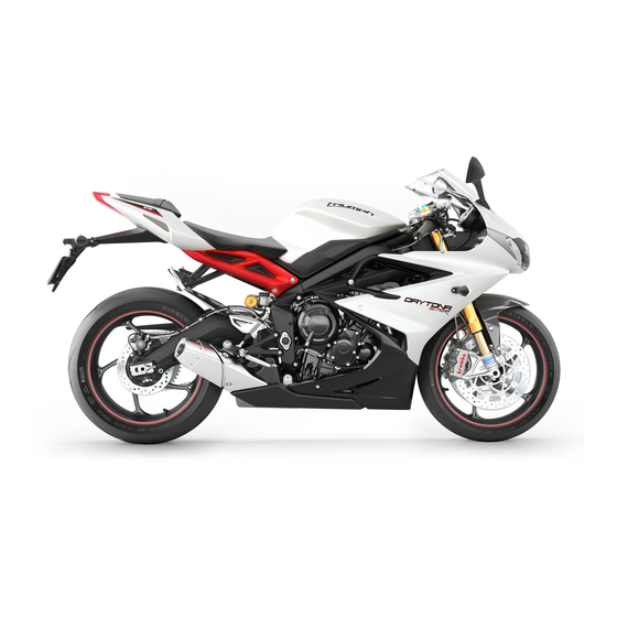 Triumph Street Triple 2014 Owner's Handbook Manual