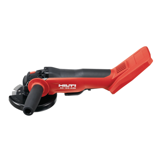 Hilti AG 125-A36 Manual