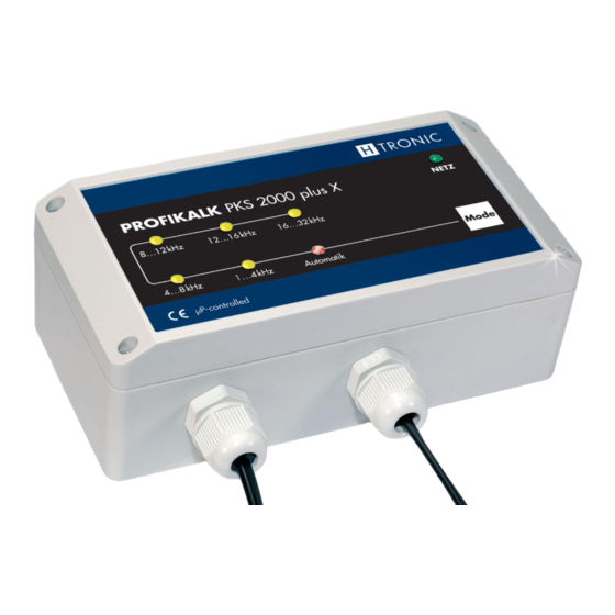 HTRONIC PROFICALK PKS 2000 PLUS X Manual