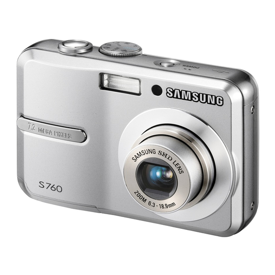 Samsung S760 - Digital Camera - Compact Quick Start Manual