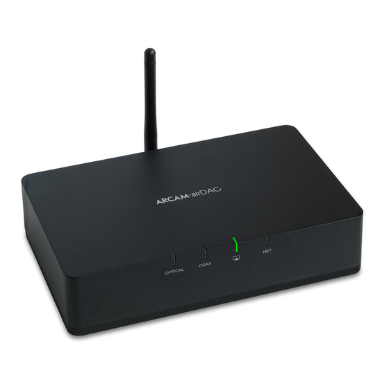Arcam airDAC Connections And Quickstart Manual