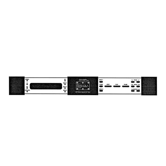 Krell Industries CD-DSP mk2 Owner's Reference Manual
