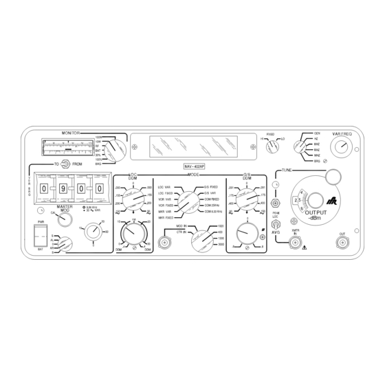 IFR NAV-402AP-3 Operation Manual