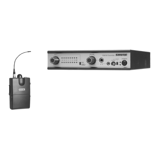 Shure PSM 700 User Manual