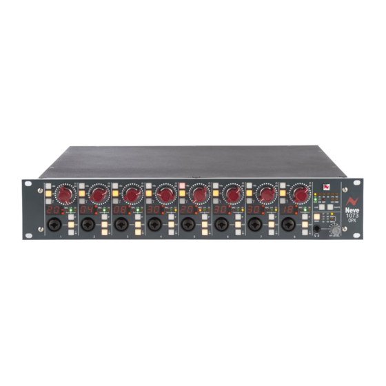 Neve 1073 OPX Installation Manual