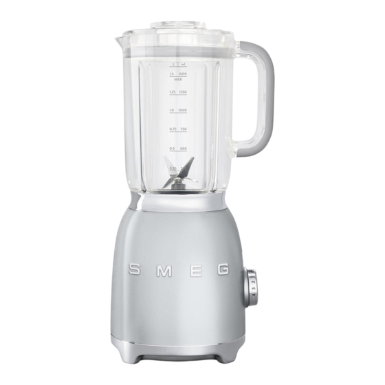 Smeg BLF01SVEU Countertop Blender Manuals