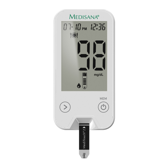 Medisana MediTouch 2 Instruction Manual