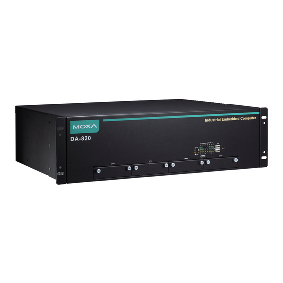 Moxa Technologies DA-820 Series Quick Installation Manual