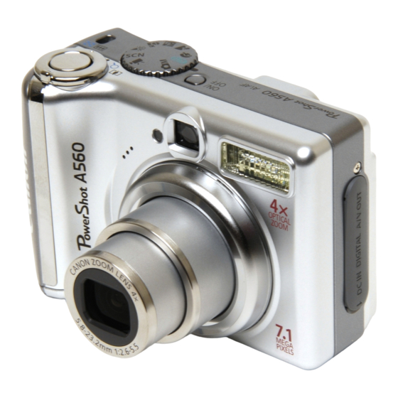 Canon Powershot A560 Advanced User's Manual
