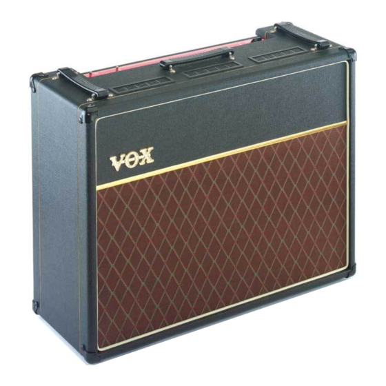 Vox SIGNATURE Series Quick Start Manual