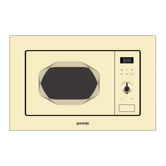 Gorenje BM201INI Built-In Microwave Manuals