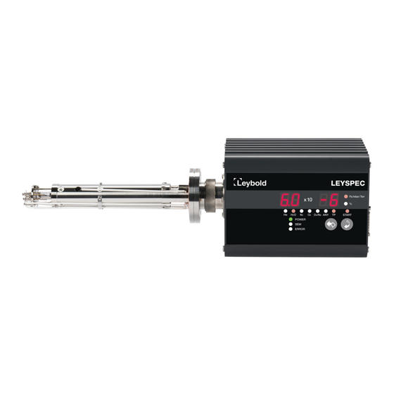 LEYBOLD LEYSPEC view Series Quick Start Manual