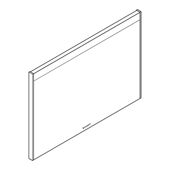 DURAVIT Brioso BR 7023 Mounting Instructions