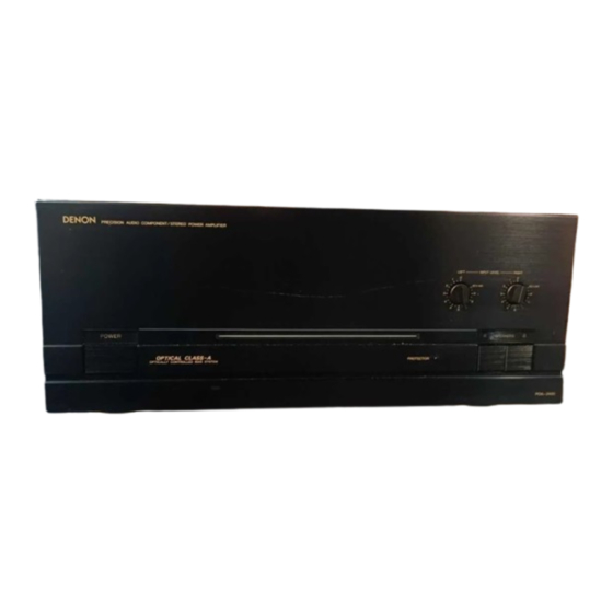Denon POA-2400 Operating Instructions Manual