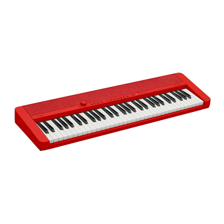 Casio CT-S1, CT-S1-76, CT-S1-76WE - MIDI Controller Manual
